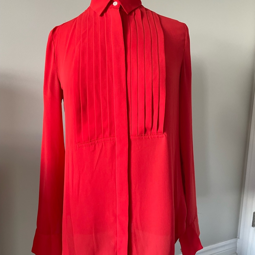 J. Crew Vibrant Red Button Down Shirt